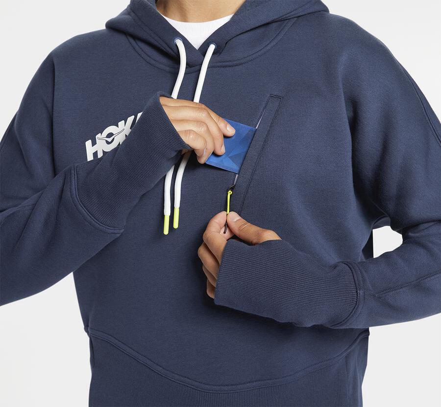 Hoka One One Hoodie Dames - Performance - Donkerblauw - NA0267593